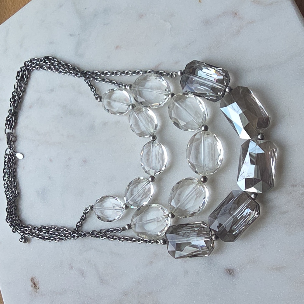 Premier Designs Triple Strand & Chunky Glass Necklace